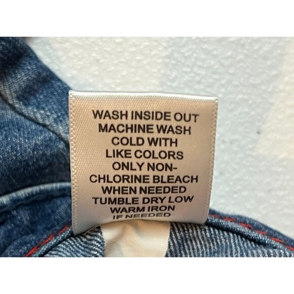 Elle Skinny Jeans Mid Rise Denim Stretch Cotton Blend Pockets Light Blue Size 8R - Picture 5 of 10